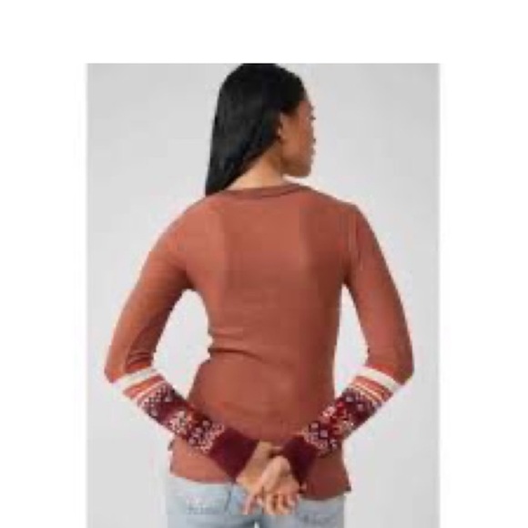 NWT Free People We The Free Mikah Layering Cuff Thermal in Autumn combo - Picture 4 of 7
